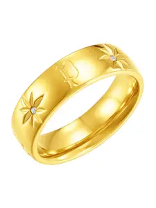 Police Gold-Plated Stone-Studded Finger Ring