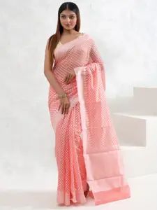 AllSilks Pink Pure Cotton Saree