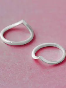 Unniyarcha 92.5 Silver Set Of 2 925 Sterling Silver Toe Rings
