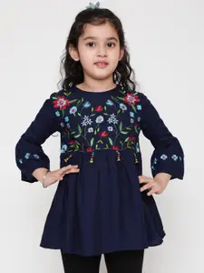 BAESD Navy Blue Embroidered Top