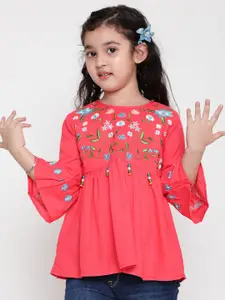 BAESD Red Embroidered Top