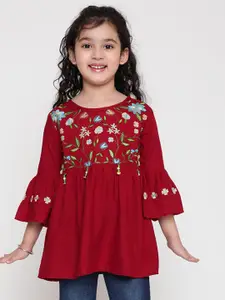 BAESD Maroon Embroidered Top