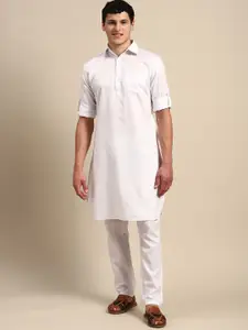 ATRAENTA Pure Cotton Pathani Kurta with Pyjamas &