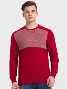 ColorPlus Self Design Cable Knit Pullover Sweater