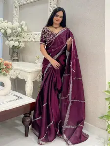 Anouk Floral Embroidered Organza Saree