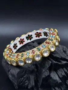Anouk Gold Plated Pearl Studded Ethnic Rajasthani Bangles