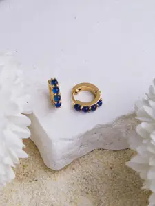 Accessorize 14K Gold Plated Z Multi Birthstone Hoops