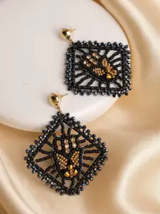 XPNSV Beaded Statement Drop Earrings