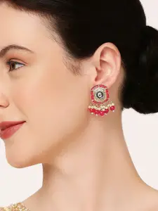 OOMPH Meenakari Contemporary Drop Earrings