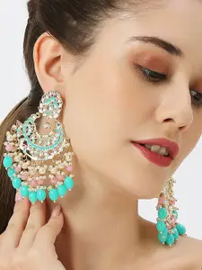 OOMPH Floral Meenakari Chandbalis