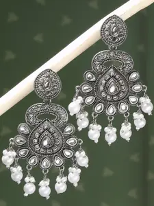 OOMPH Kundan Studded Floral Chandbalis