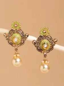 OOMPH Meenakari Contemporary Drop Earrings