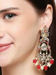 OOMPH Kundan-Studded Drop Earrings