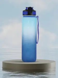 Solara Motivational Sipper Water Bottle Blue Wave - 1Liter