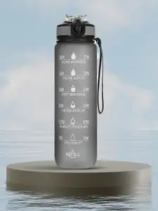 Solara Motivational Sipper Water Bottle, Mysterious Grey - 1Liter