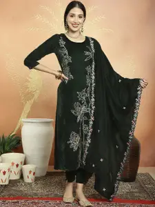 Stylee LIFESTYLE Embroidered Velvet Unstitched Dress Material