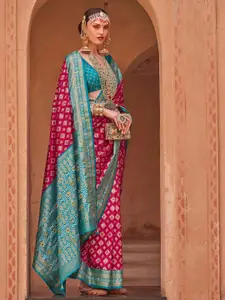 elora Ethnic Motifs Woven Design Silk Blend Designer Patola Saree