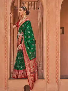 elora Ethnic Motifs Woven Design Silk Blend Designer Patola Saree