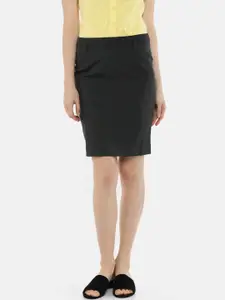 Arrow Woman Charcoal Grey Formal Pencil Skirt