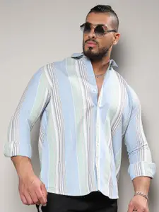 Instafab Plus Classic Vertical Stripes Cotton Casual Shirt