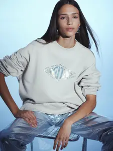 H&M Oversized Motif-Detail Sweatshirt