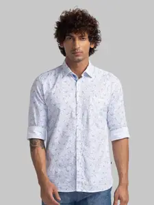 Parx Slim Fit Printed Pure Cotton Casual Shirt