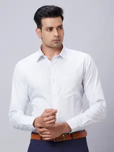Raymond Spread Collar Checked Pure Cotton Slim Fit Formal Shirt