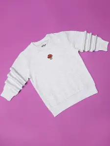 Hoop Girls Round Neck Cotton Pullover Sweatshirt
