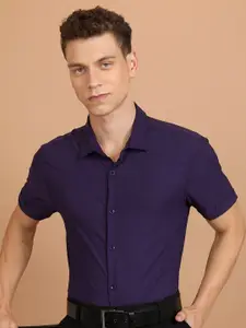 KETCH Slim Fit Spread Collar Casual Shirt