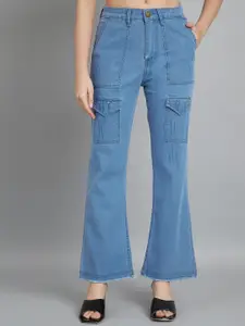 BAESD Women Jean Bootcut High-Rise Light Fade Cotton Jeans