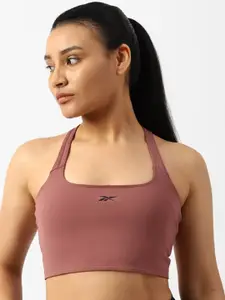 Reebok High Support Underwired Non-Padded Yoga Peached Crop Workout Bra