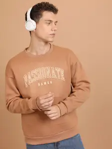 HIGHLANDER Typography Printed Long Sleeve Relaxed Pullover Sweatshirt