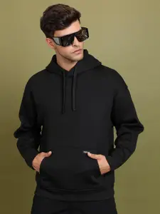 HIGHLANDER Black Hooded Oversized Sweatshirt