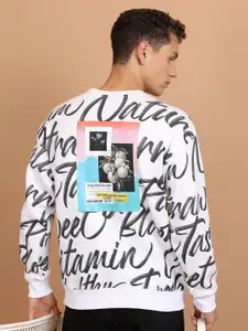HIGHLANDER White Typographic Printed Sweatshirt