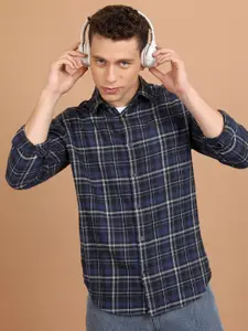 HIGHLANDER Flannel Checked Cotton Casual Shirt
