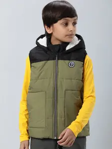 Indian Terrain Boys Green Lightweight Outdoor Fashion Jacket