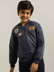 Indian Terrain Boys Navy Blue Lightweight Outdoor Fashion Jacket
