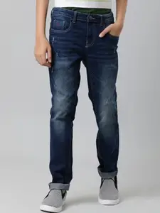 Indian Terrain Boys Low Distress Mid-Rise Stretchable Jeans
