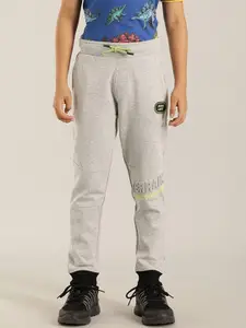 Indian Terrain Boys Typography Printed Mid Rise Joggers
