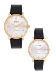 CASIO Women Leather Straps Water Resistance Analogue Watch A2161
