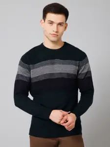 Cantabil Striped Round Neck Acrylic Pullover
