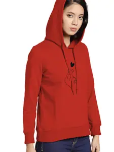 BAESD Graphic Printed Cotton Hooded Sweatshirt