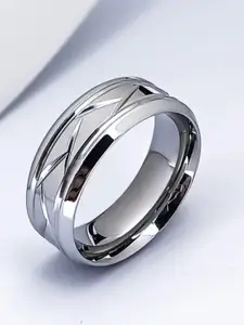 WROGN Men Stainless Steel Adjustable Finger Ring