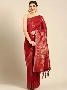Stylefables Ethnic Motifs Woven Design Zari Saree