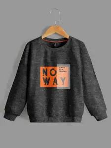 BAESD Boys Typographic Printed Fleece Sweatshirt