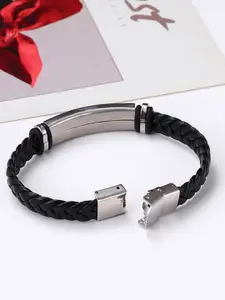 The Roadster Lifestyle Co. Men Calfskin Leather Band Bracelet
