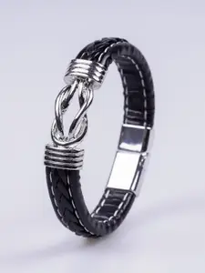 The Roadster Lifestyle Co. Caravan Black Intricate Texture Bracelet
