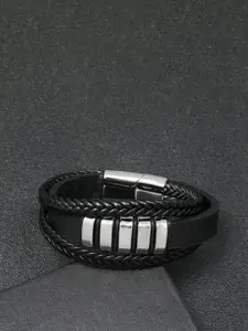 The Roadster Lifestyle Co. Men Leather Band Bracelet