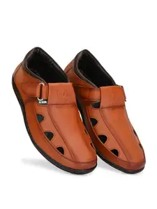 Vellinto Men Beige Comfort Sandals