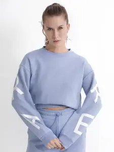 RAREISM Round Neck Cotton Sweatshirt
